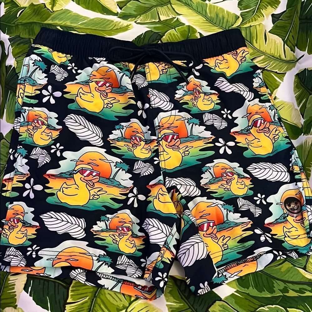 Neff Men's Swim Board Shorts - Duck Print Size Large